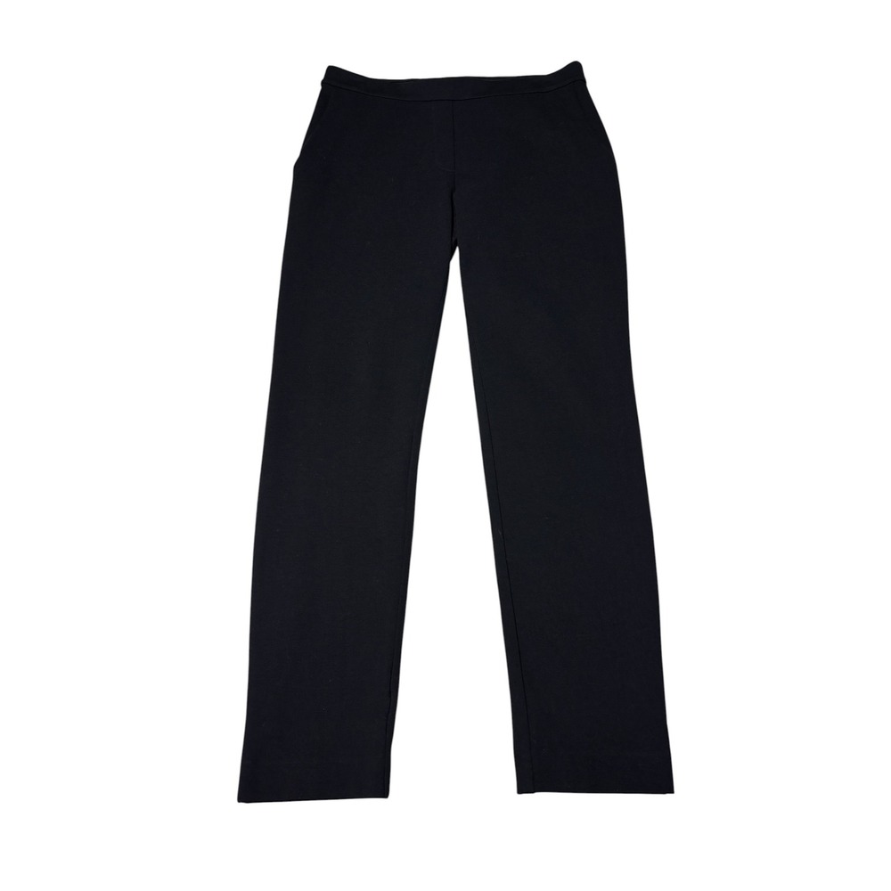 Theory Thaniel K Fixtr Ponte Black Straight Leg Pants Womens 4 W30 L27 Made USA
